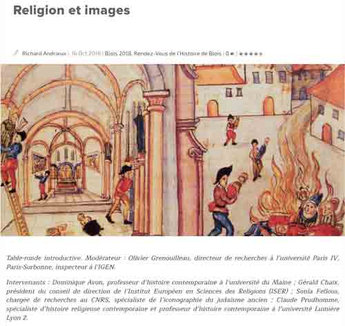 Le Site les Clionautes aborde le rapport entre la Religion et l'image. Le droit à l'image et la religion.
