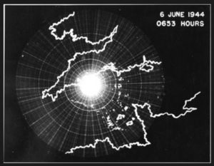 image radar du débarquement 6 juin 1944